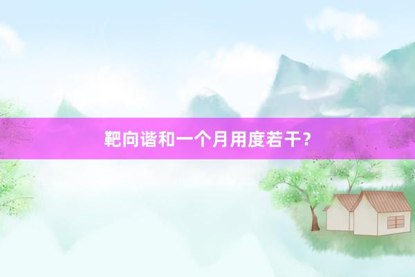 靶向谐和一个月用度若干？